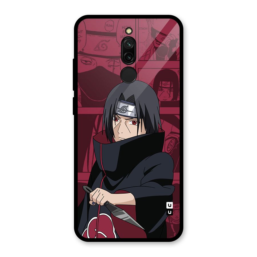Mang Itachi Glass Back Case for Redmi 8