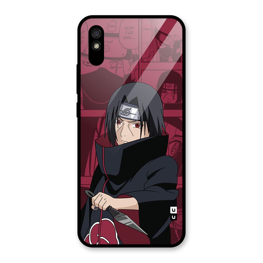 Mang Itachi Glass Back Case for Redmi 9A