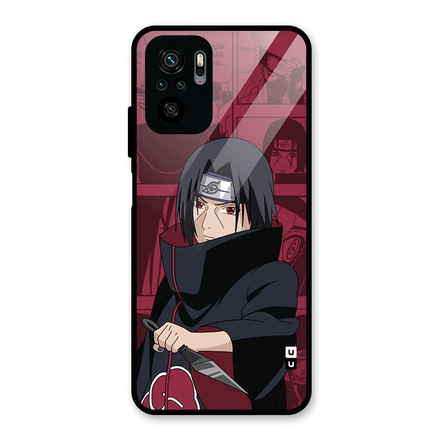 Mang Itachi Glass Back Case for Redmi Note 10S