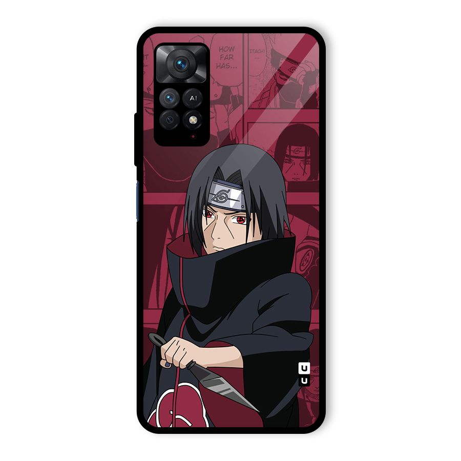 Mang Itachi Glass Back Case for Redmi Note 11 Pro