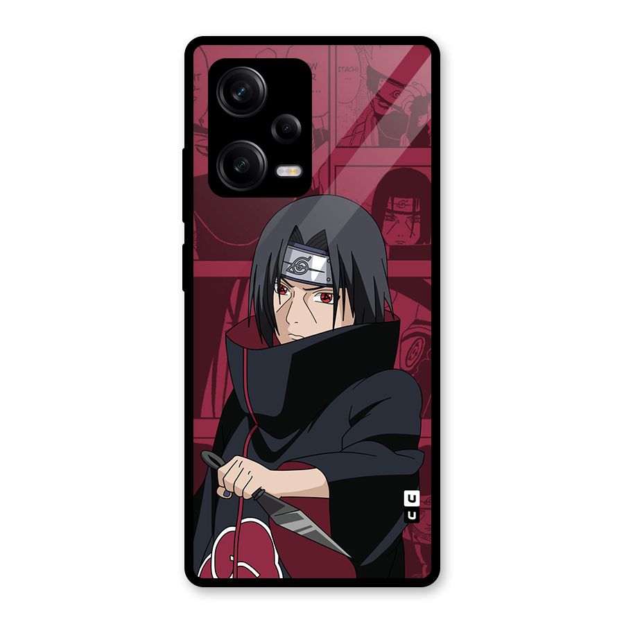 Mang Itachi Glass Back Case for Redmi Note 12 Pro