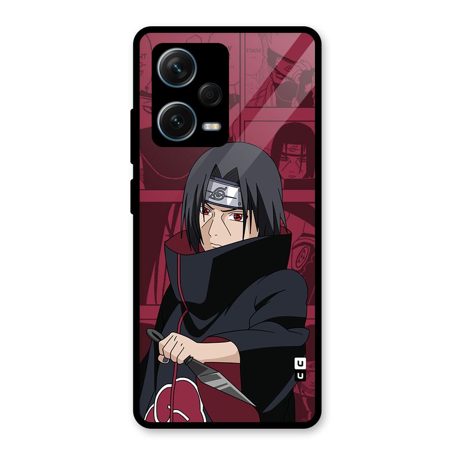 Mang Itachi Glass Back Case for Redmi Note 12 Pro Plus 5G