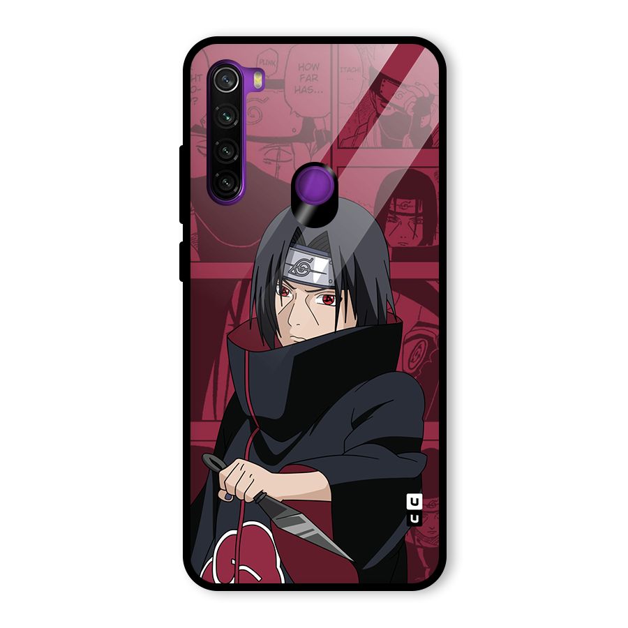 Mang Itachi Glass Back Case for Redmi Note 8