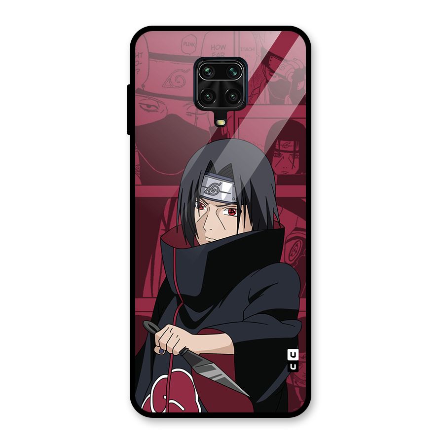 Mang Itachi Glass Back Case for Redmi Note 9 Pro