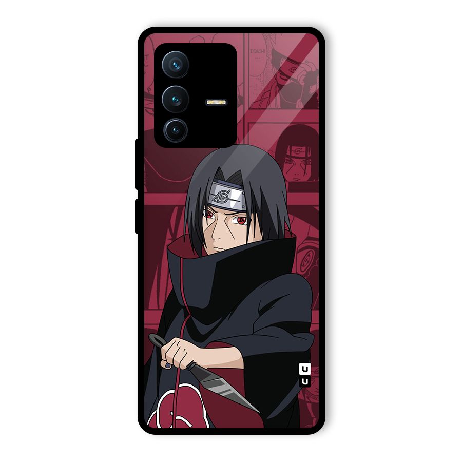 Mang Itachi Glass Back Case for Vivo V23 Pro