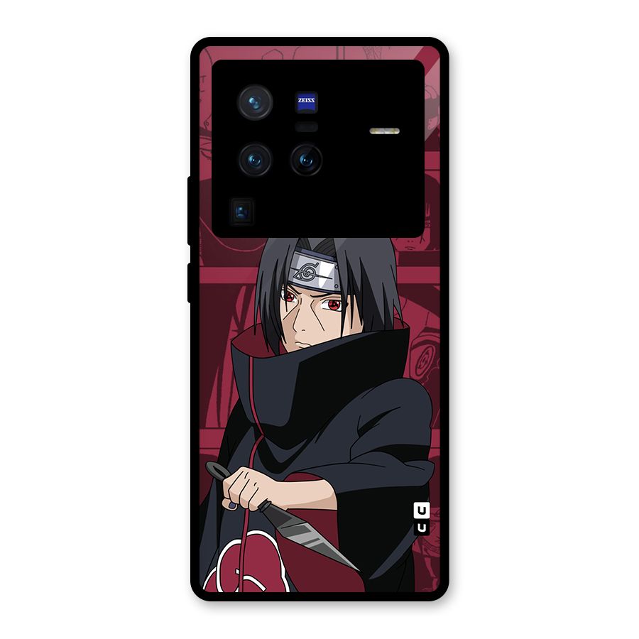Mang Itachi Glass Back Case for Vivo X80 Pro