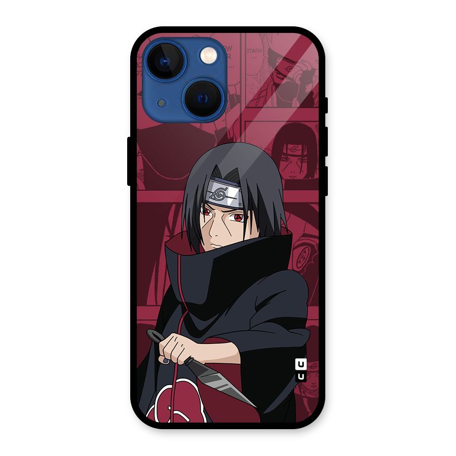 Mang Itachi Glass Back Case for iPhone 13 Mini