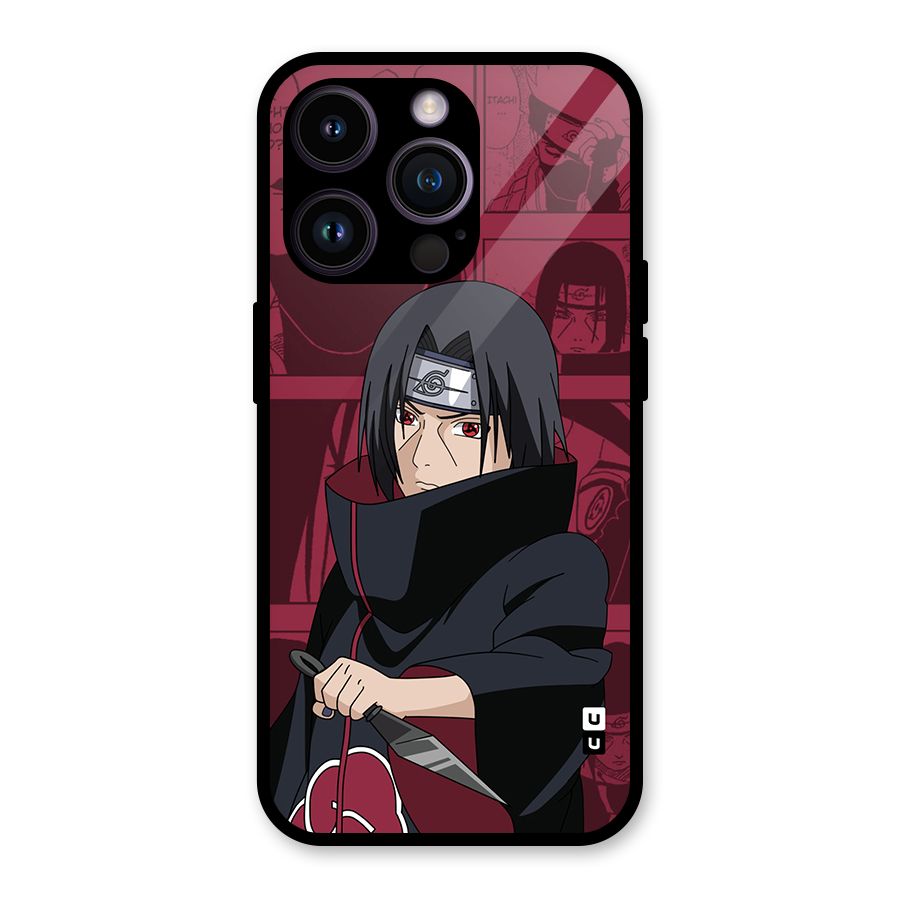Mang Itachi Glass Back Case for iPhone 14 Pro