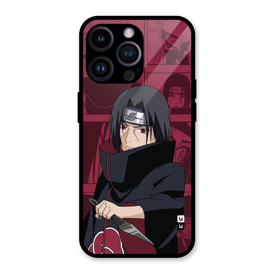 Mang Itachi Glass Back Case for iPhone 14 Pro Max