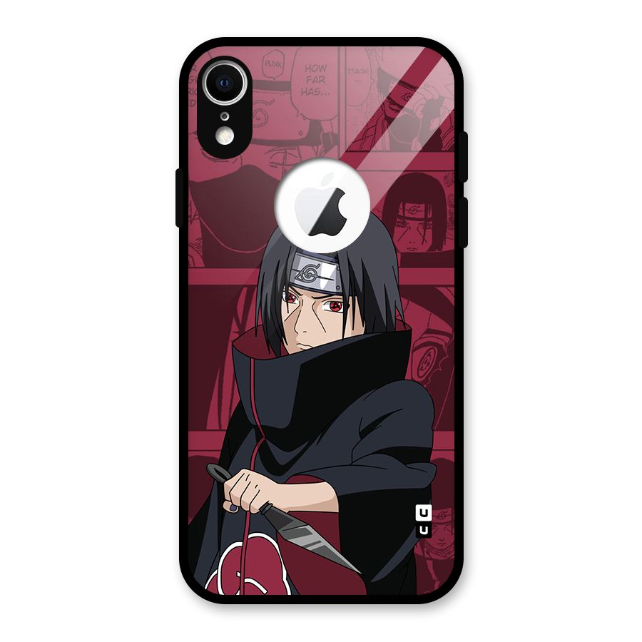 Mang Itachi Glass Back Case for iPhone XR Logo Cut