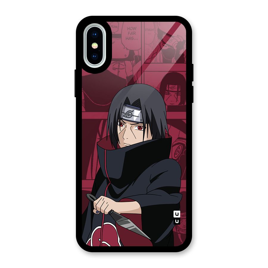 Mang Itachi Glass Back Case for iPhone XS