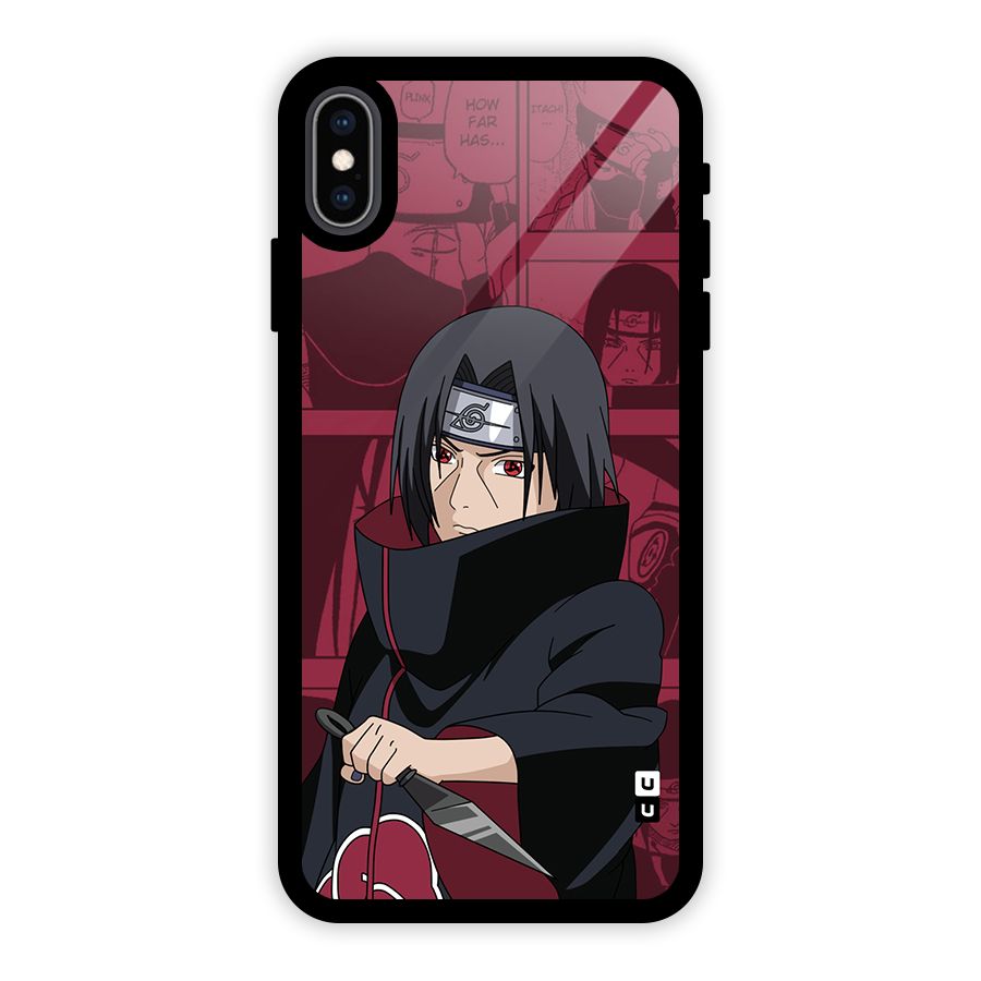 Mang Itachi Glass Back Case for iPhone XS Max