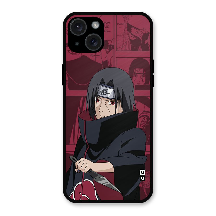 Mang Itachi Metal Back Case for iPhone 15 Plus