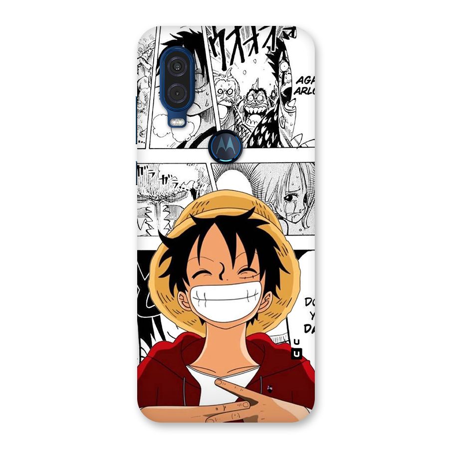 Manga Style Luffy Back Case for Motorola One Vision