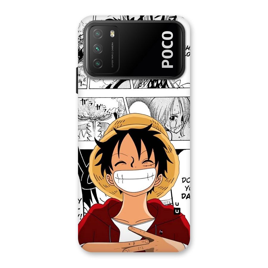 Manga Style Luffy Back Case for Poco M3