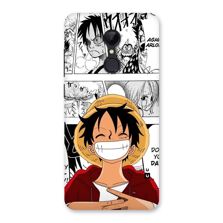 Manga Style Luffy Back Case for Redmi 5
