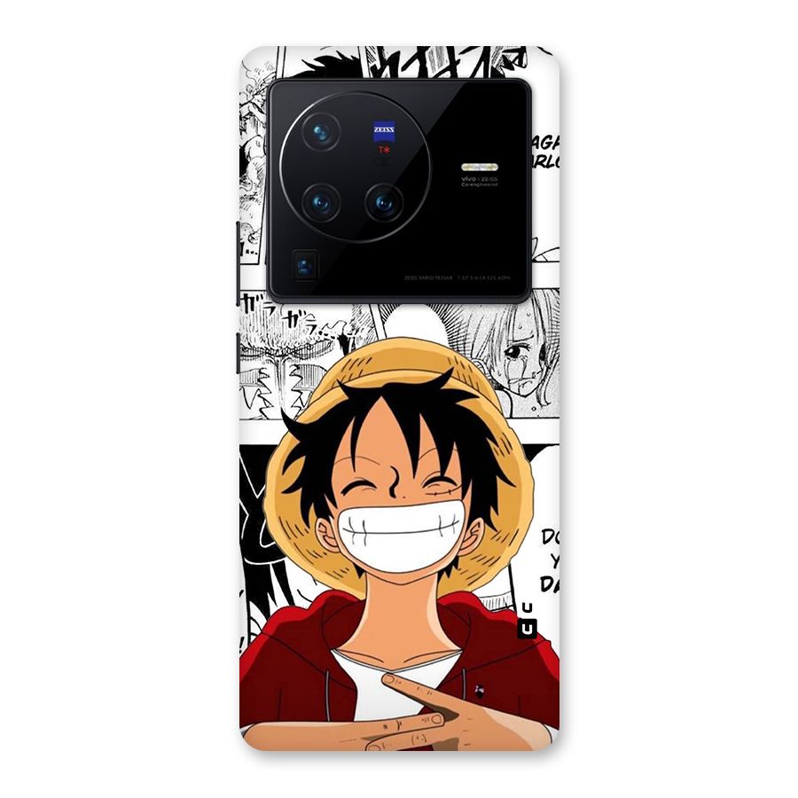 Manga Style Luffy Back Case for Vivo X80 Pro