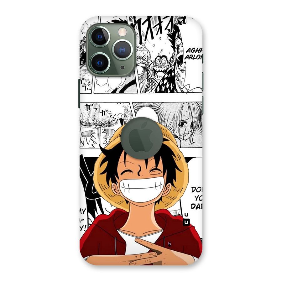 Manga Style Luffy Back Case for iPhone 11 Pro Logo Cut