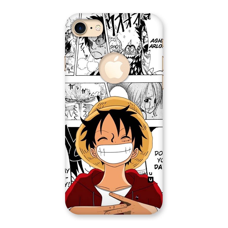 Manga Style Luffy Back Case for iPhone 7 Logo Cut