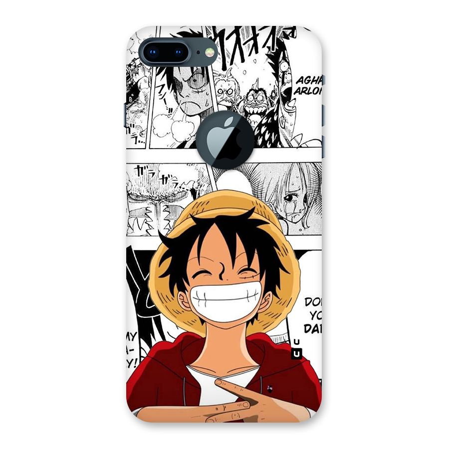 Manga Style Luffy Back Case for iPhone 7 Plus Logo Cut