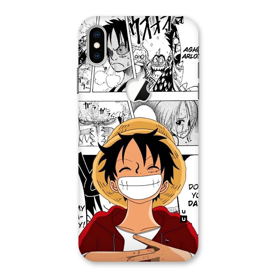 Manga Style Luffy Back Case for iPhone XS Max Apple Cut
