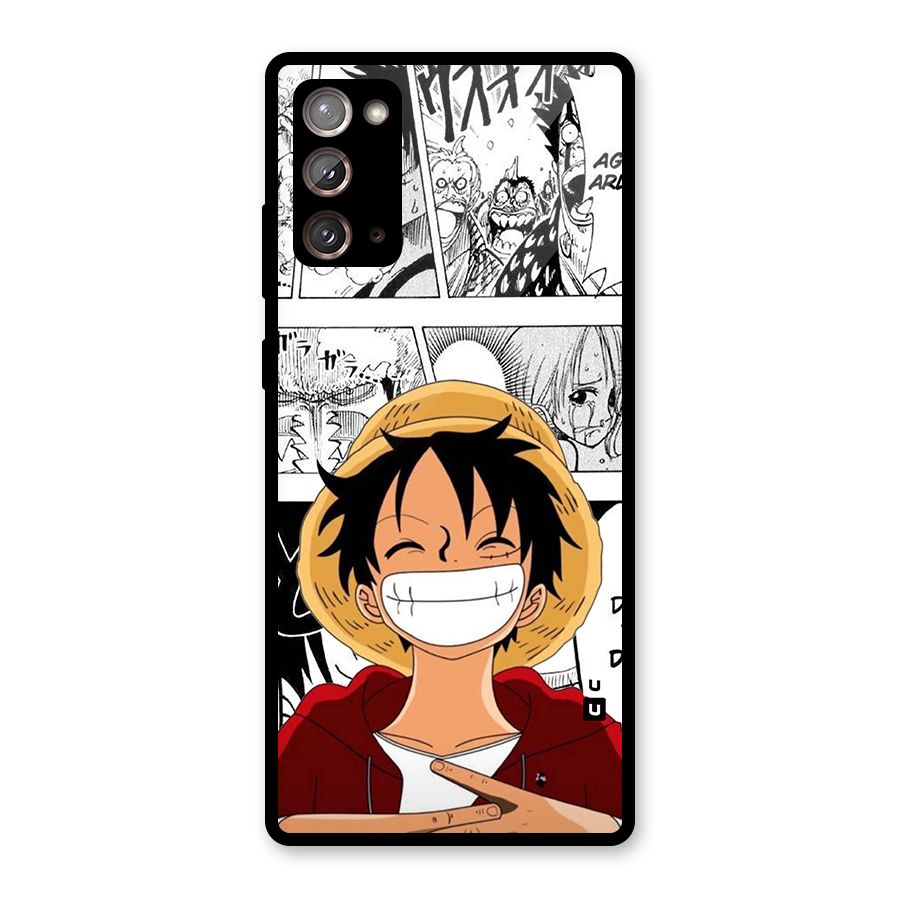 Manga Style Luffy Glass Back Case for Galaxy Note 20