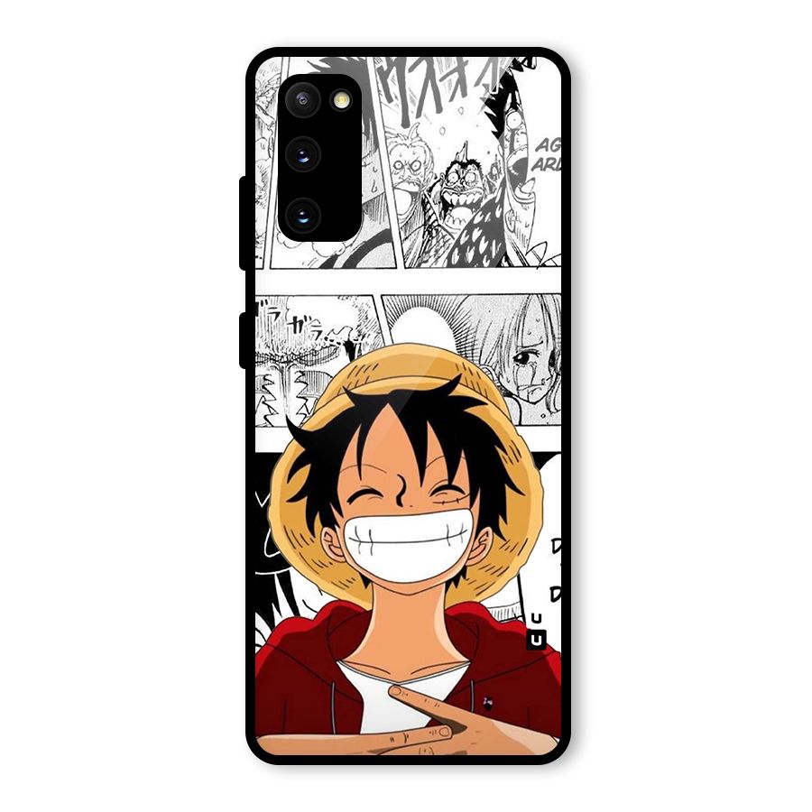 Manga Style Luffy Glass Back Case for Galaxy S20 FE 5G