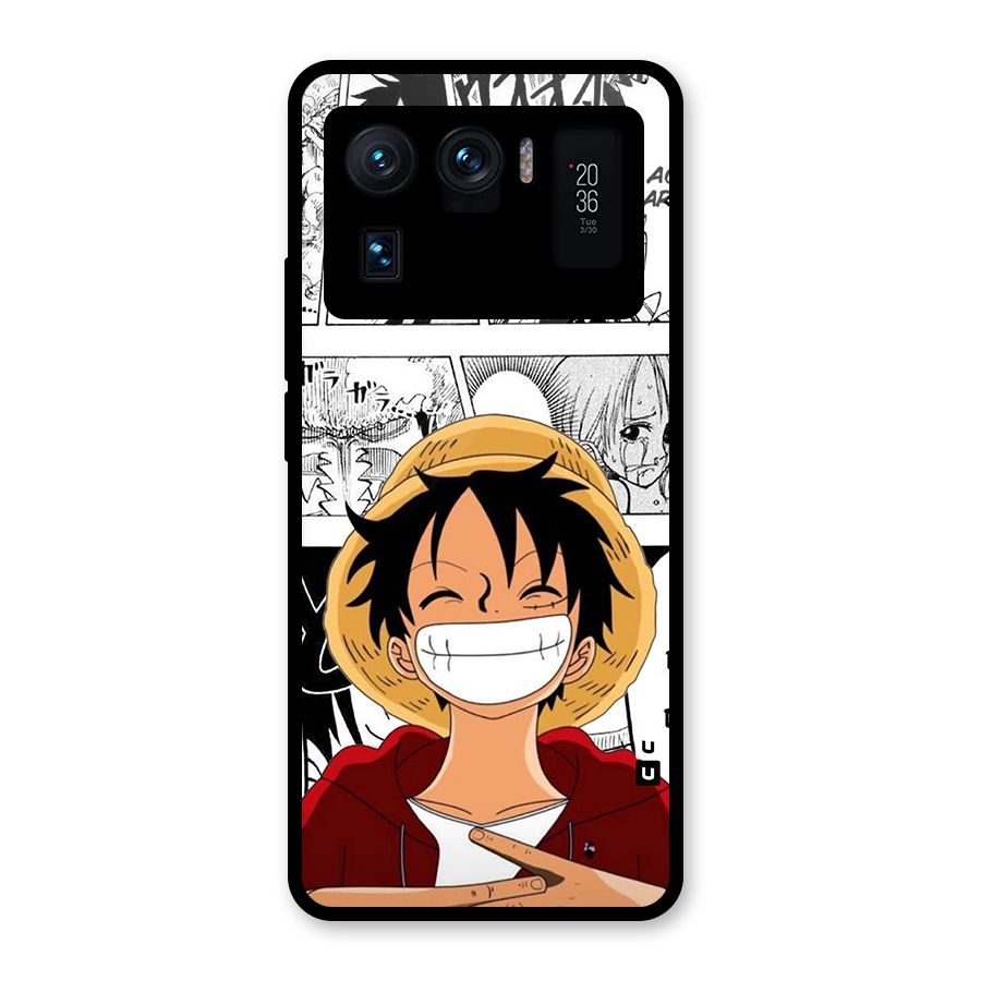 Manga Style Luffy Glass Back Case for Mi 11 Ultra
