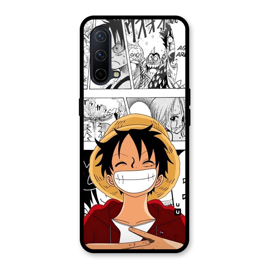Manga Style Luffy Glass Back Case for OnePlus Nord CE 5G