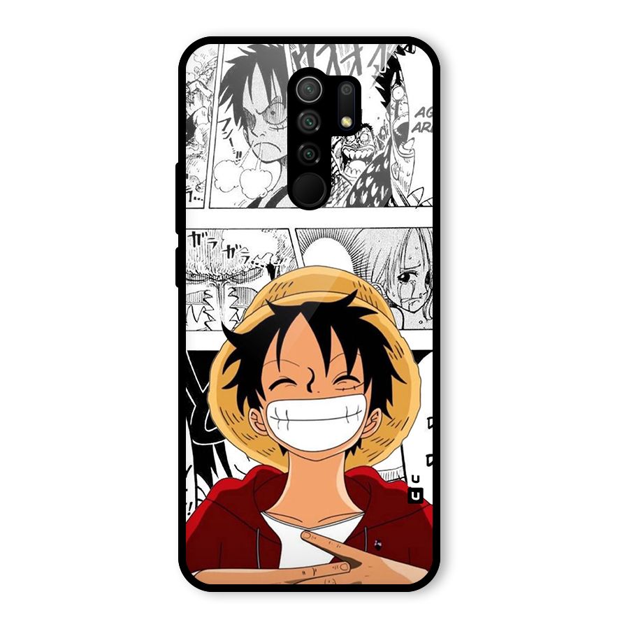 Manga Style Luffy Glass Back Case for Poco M2
