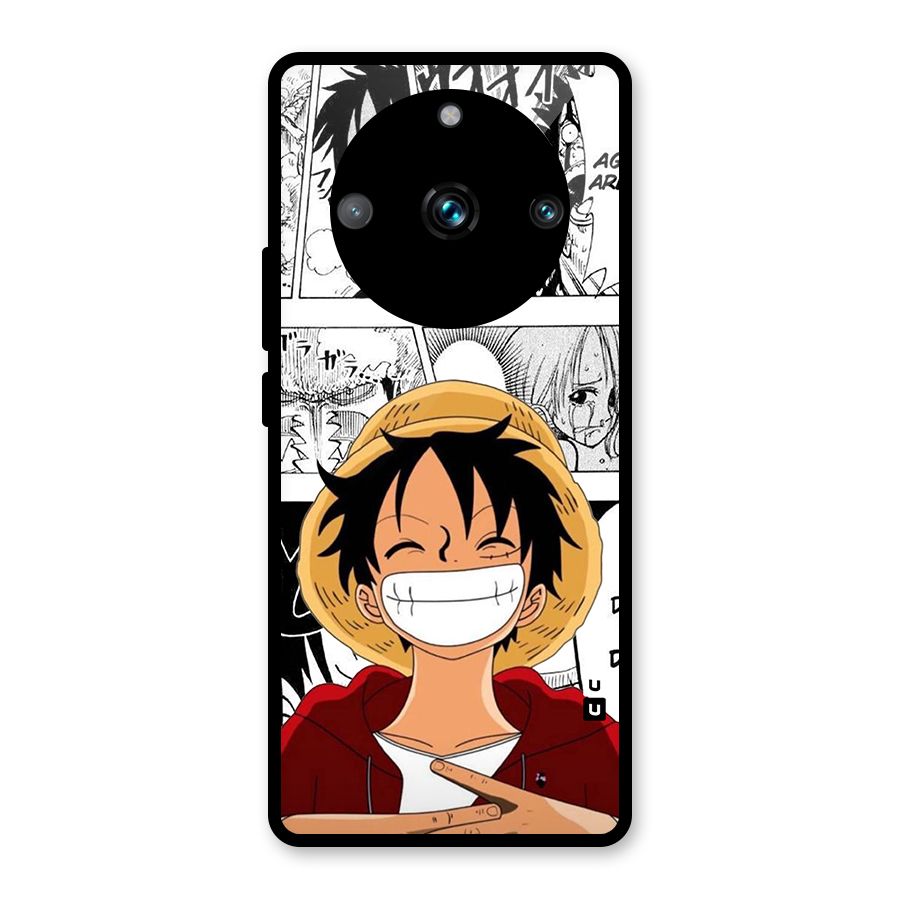 Manga Style Luffy Glass Back Case for Realme 11 Pro Plus