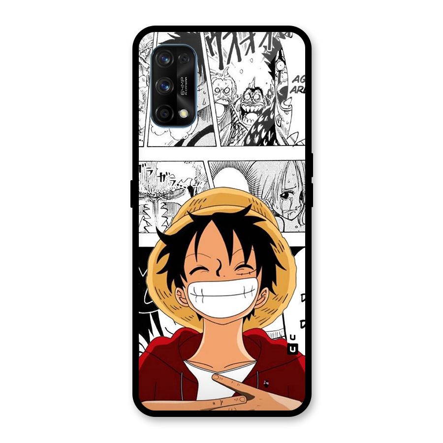 Manga Style Luffy Glass Back Case for Realme 7 Pro