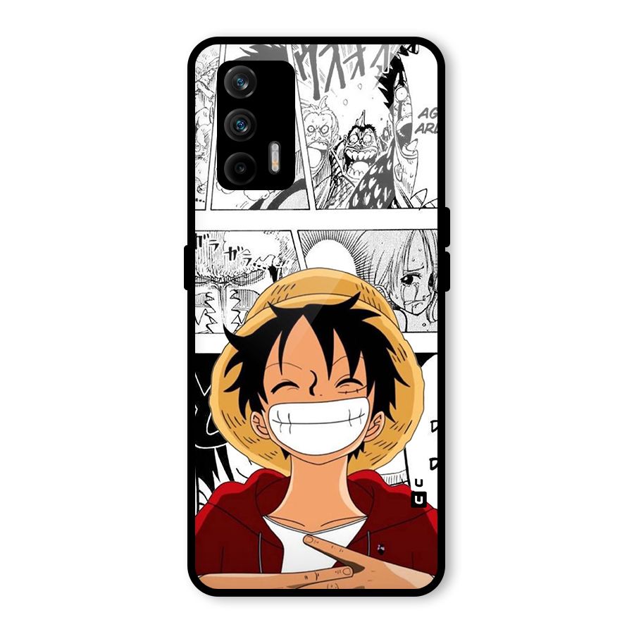 Manga Style Luffy Glass Back Case for Realme GT 5G