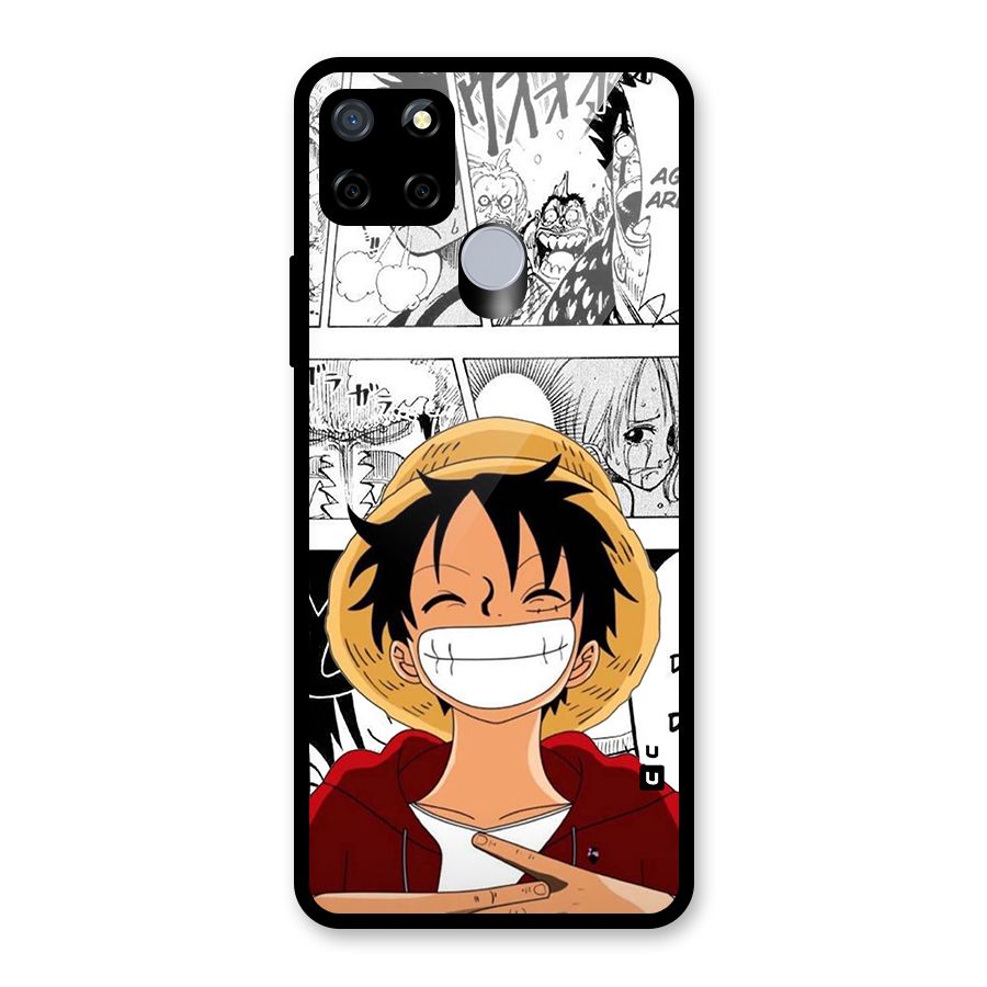 Manga Style Luffy Glass Back Case for Realme Narzo 30A