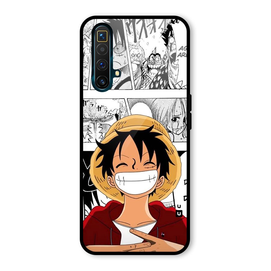 Manga Style Luffy Glass Back Case for Realme X3