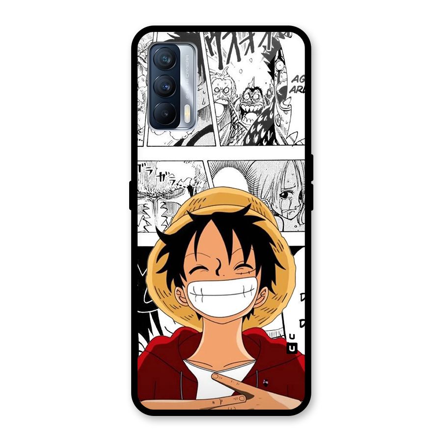 Manga Style Luffy Glass Back Case for Realme X7