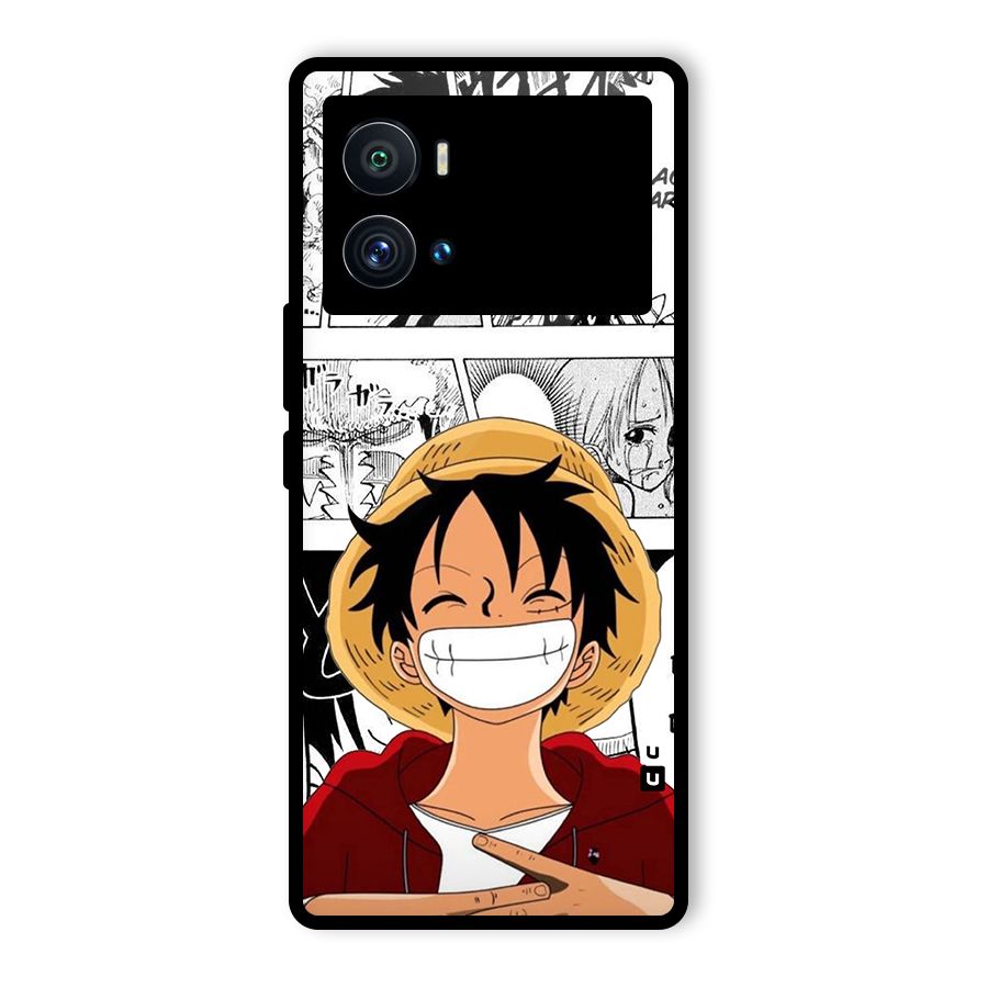 Manga Style Luffy Glass Back Case for Vivo iQOO 9 Pro