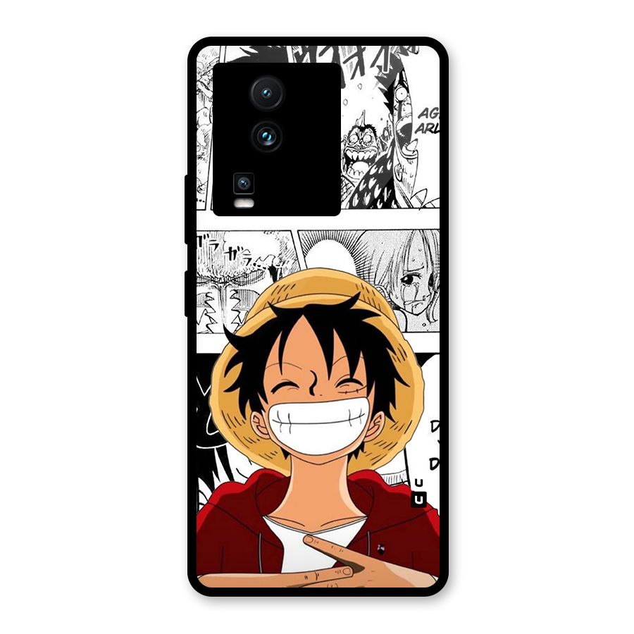 Manga Style Luffy Glass Back Case for Vivo iQOO Neo 7
