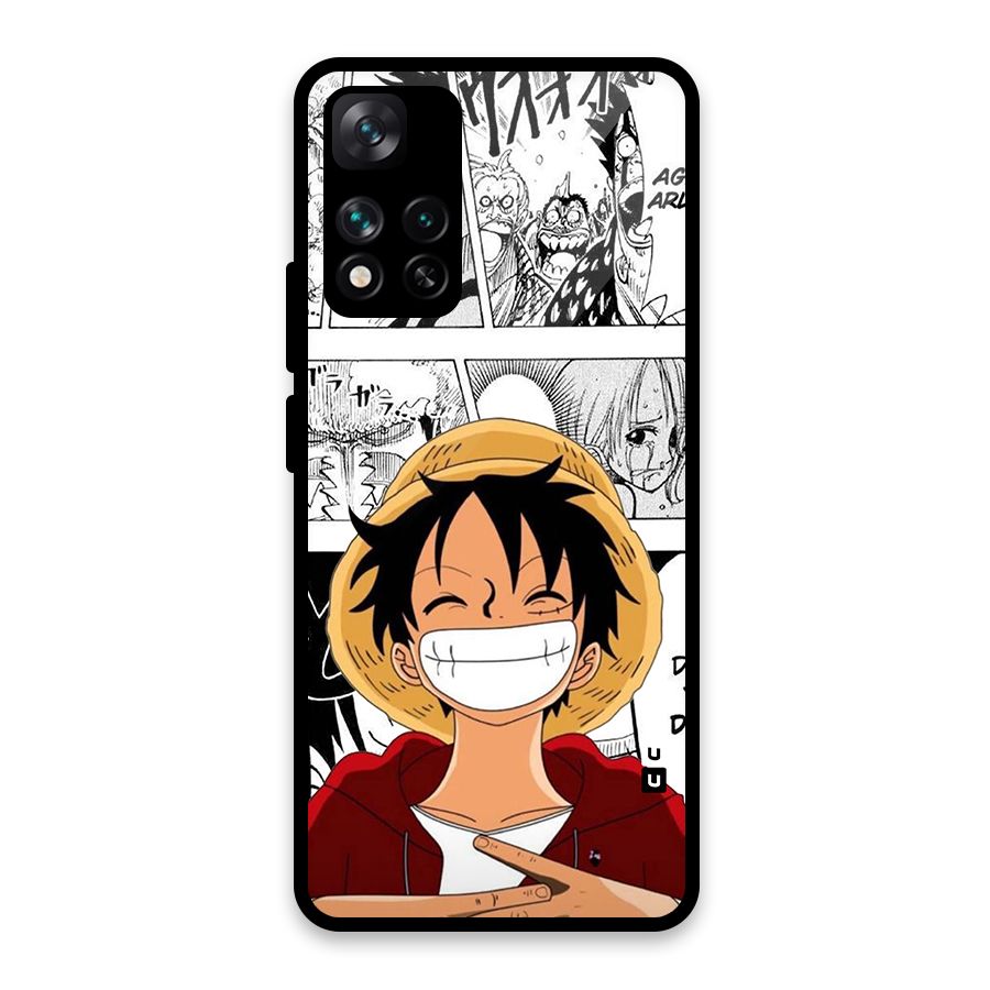 Manga Style Luffy Glass Back Case for Xiaomi 11i HyperCharge 5G