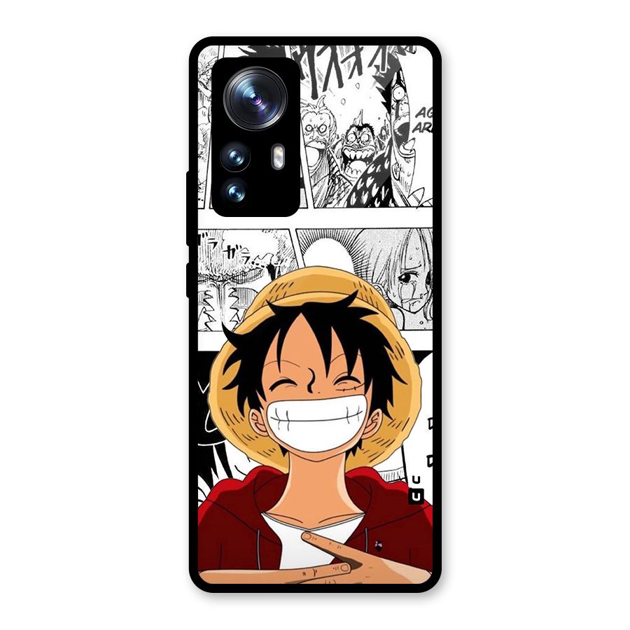 Manga Style Luffy Glass Back Case for Xiaomi 12 Pro