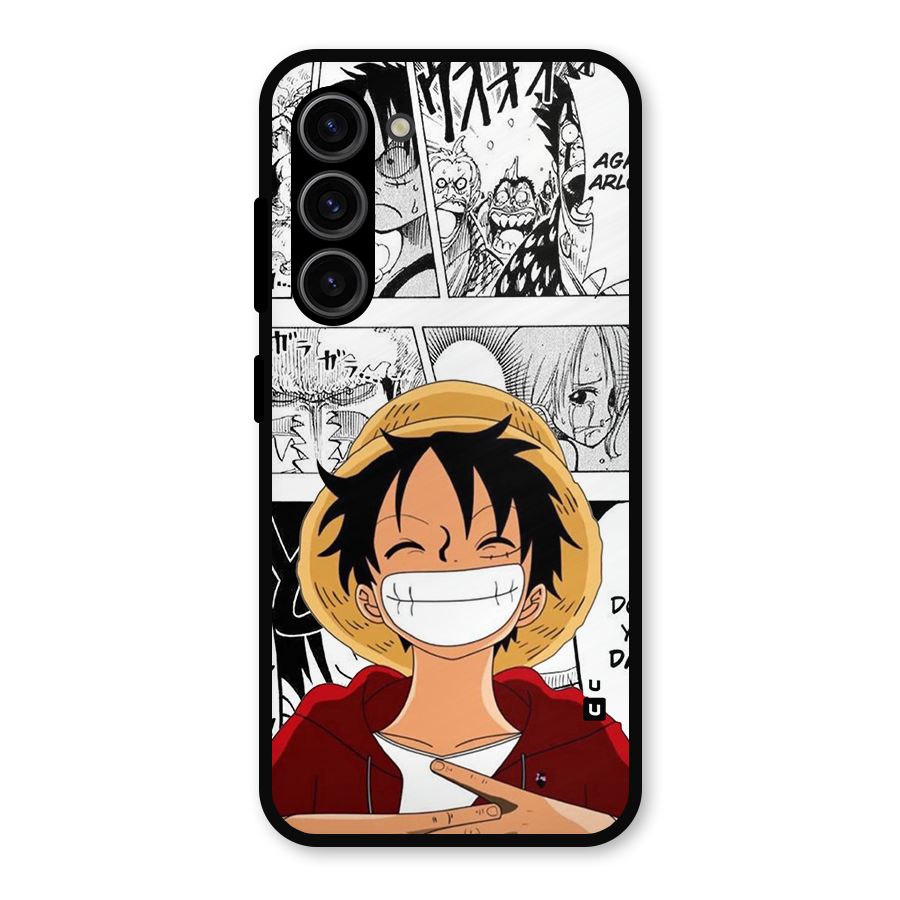 Manga Style Luffy Metal Back Case for Galaxy S23