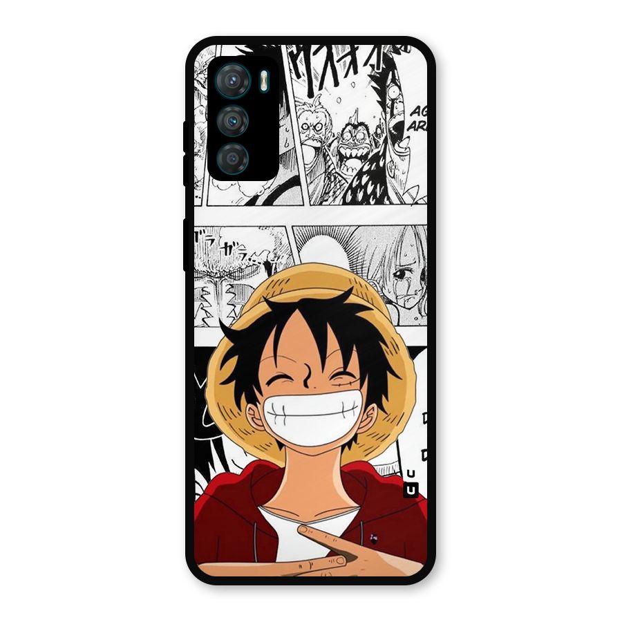 Manga Style Luffy Metal Back Case for Moto G42