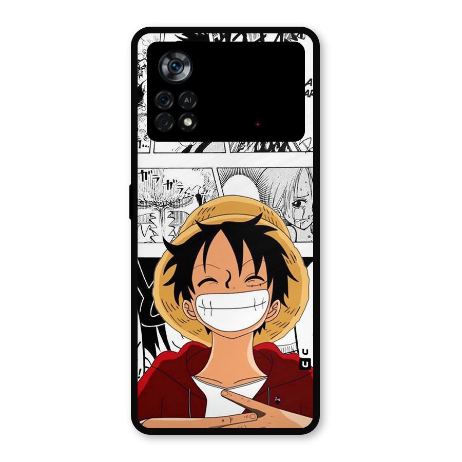 Manga Style Luffy Metal Back Case for Poco X4 Pro 5G