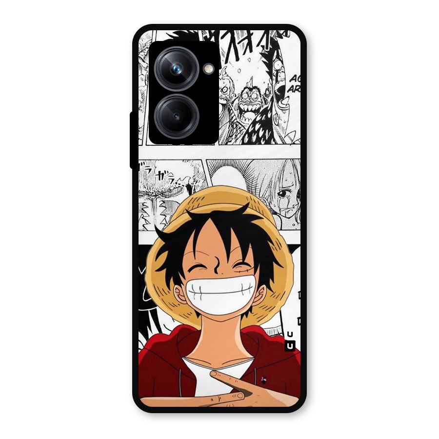 Manga Style Luffy Metal Back Case for Realme 10 Pro