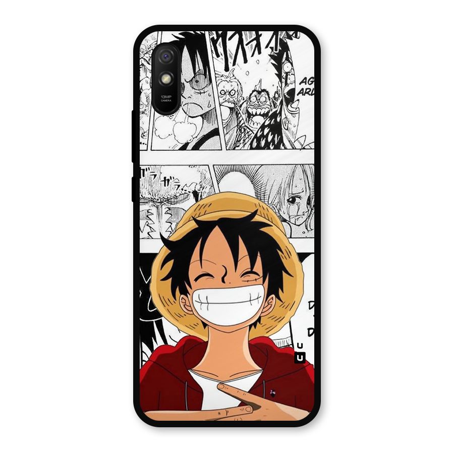 Manga Style Luffy Metal Back Case for Redmi 9i