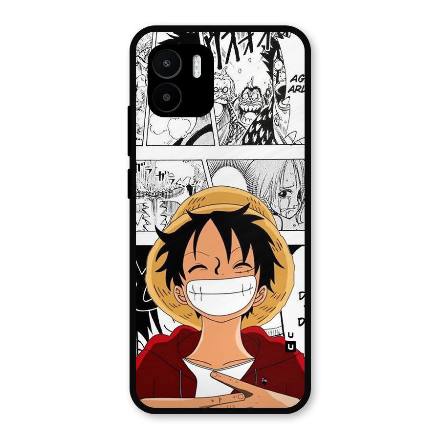 Manga Style Luffy Metal Back Case for Redmi A2