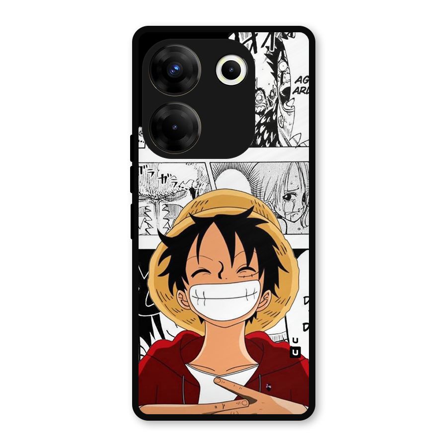 Manga Style Luffy Metal Back Case for Tecno Camon 20 Pro