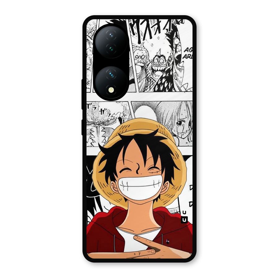 Manga Style Luffy Metal Back Case for Vivo T2