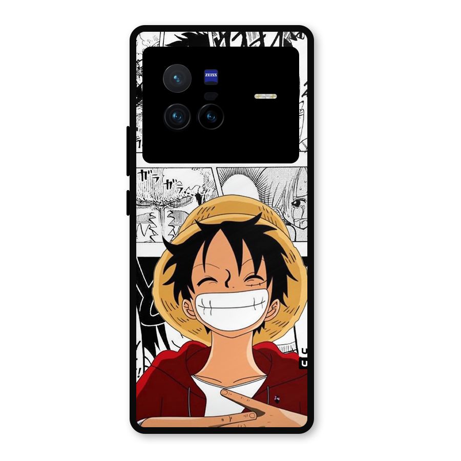 Manga Style Luffy Metal Back Case for Vivo X80