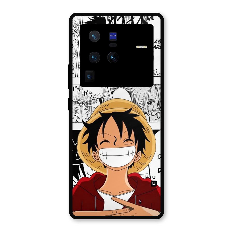 Manga Style Luffy Metal Back Case for Vivo X80 Pro